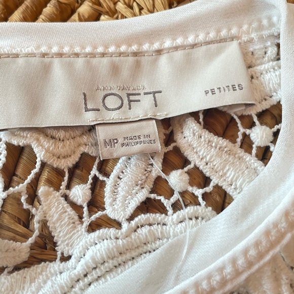 NWT Loft White Paisley Pattern Crotched Open Top - Picture 13 of 15